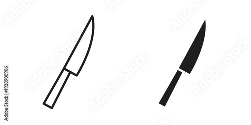 knife icon. set of web icons on white background