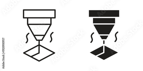 Laser machine icon. set of web icons on white background