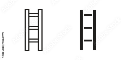 Ladder icon. set of web icons on white background