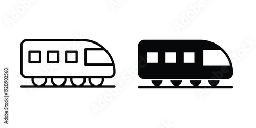 Monorail icon. set of web icons on white background
