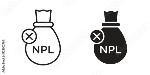 NPL icon. set of web icons on white background