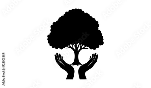 eco, hands, tree, silhouette, environment, growth, sustainability, nature, conservation, support, plant, leaf, ecology, care, earth, organic, save, green, symbol, icon, vector, minimal, logo, natural,