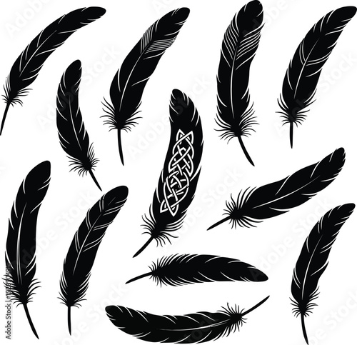 set of feathers