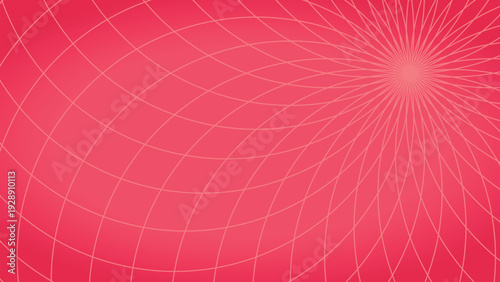 明るい色合いの抽象的な花の放射状イラスト