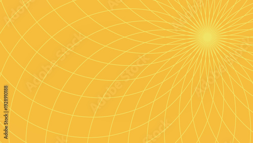 明るい色合いの抽象的な花の放射状イラスト