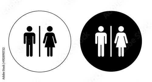 Gender toilet restroom icon set
