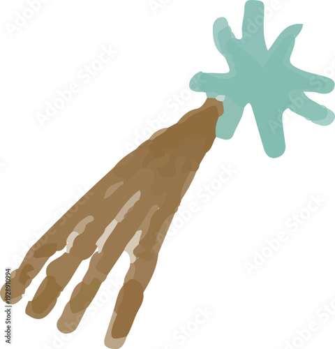 Cute Celestial Space Elements Shooting Stars Flat Vector Illustration