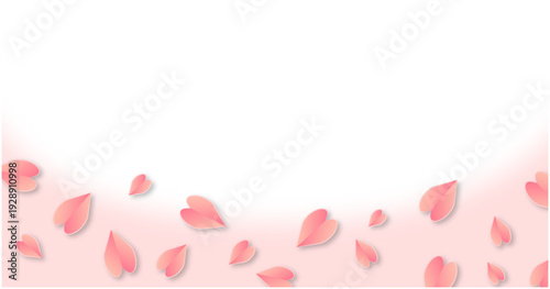 かわいいピンクの花びらの背景デザイン