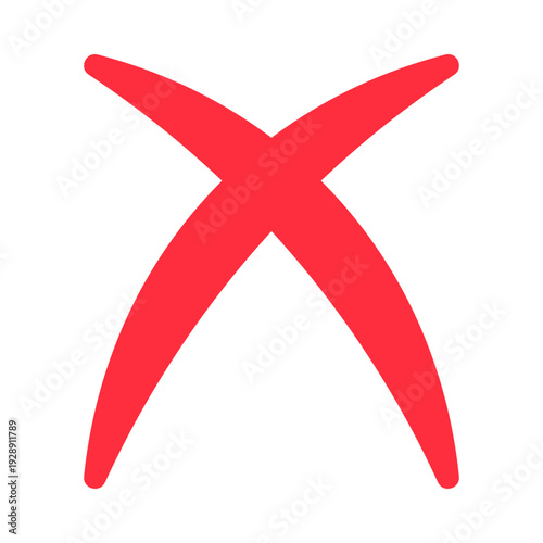 Red Cross Mark Icon Vector. 