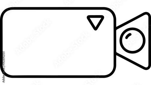 Premium vector of Video camera icon outline vector isolated on white background