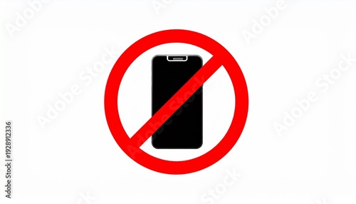 No Smartphones Allowed: Device Restriction Sign