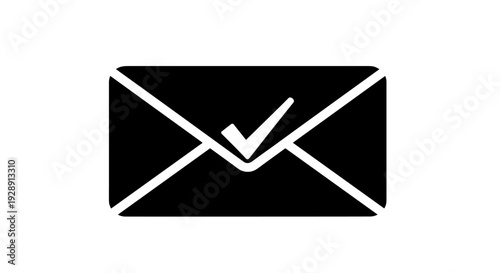Black Envelope with White Checkmark.