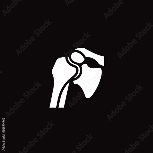 White stylized graphic of a knee joint in medical illustration, symbolizing health and anatomical accuracy