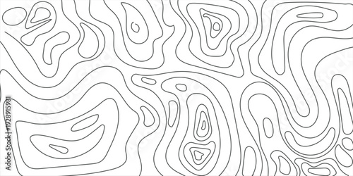 Topographic map background geographic line map with elevation assignments. geographic contour map paper texture. terrain path isolated on a white background retro topographic map.