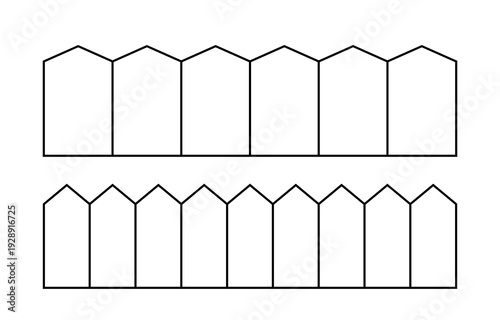 Simple Wooden Fence Coloring Page Template.
Outdoor Garden Wooden Fence Outline Vector.
Rustic Garden Fence Line Art Illustration.