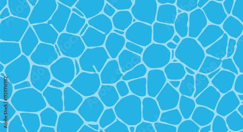 Abstract geometric pattern resembling a mosaic of irregular blue stones outlined by lighter blue lines, creating a tranquil and organized appearance.