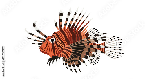 Exotic Lionfish Illustration