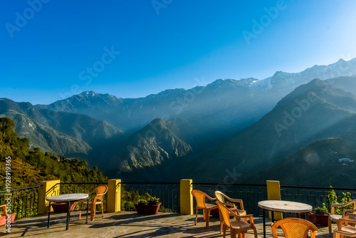 Canvas Print mountain village in the mountains