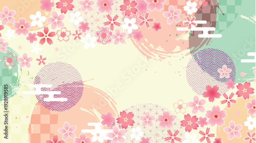 桜　春　和柄　背景　