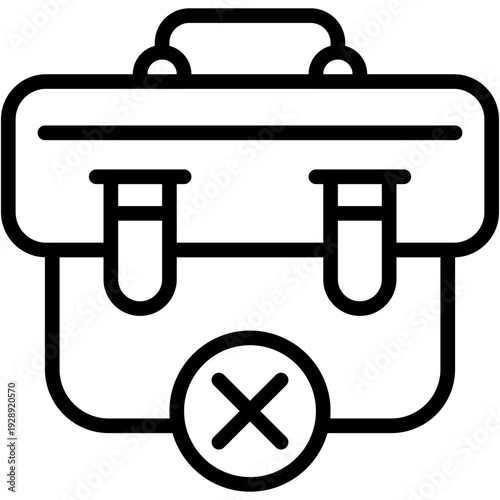 Unemployed Job Cancellation and Human Resources Vector Icon