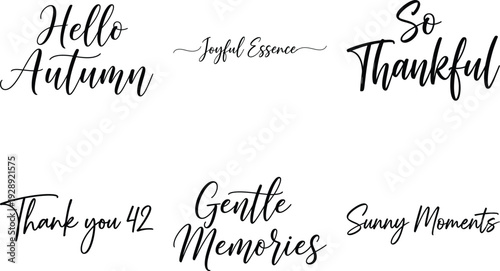 Autumn Quotes and Phrases in Elegant Script