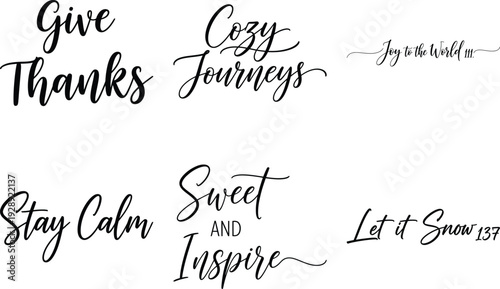 Inspirational Quotes and Holiday Wishes in Elegant Script