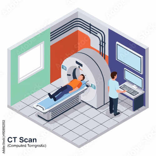 Medical Imaging CT Scan Procedure in Hospital Radiology Department.