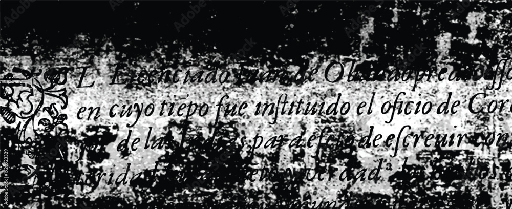Obraz premium Abstract grunge lettering background. Monochrome abstract grunge black and white illustration 