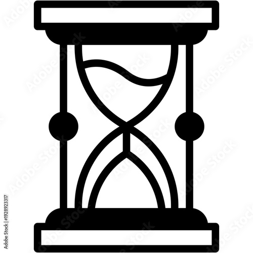 Hourglass Waiting Time and Duration Vector Icon
