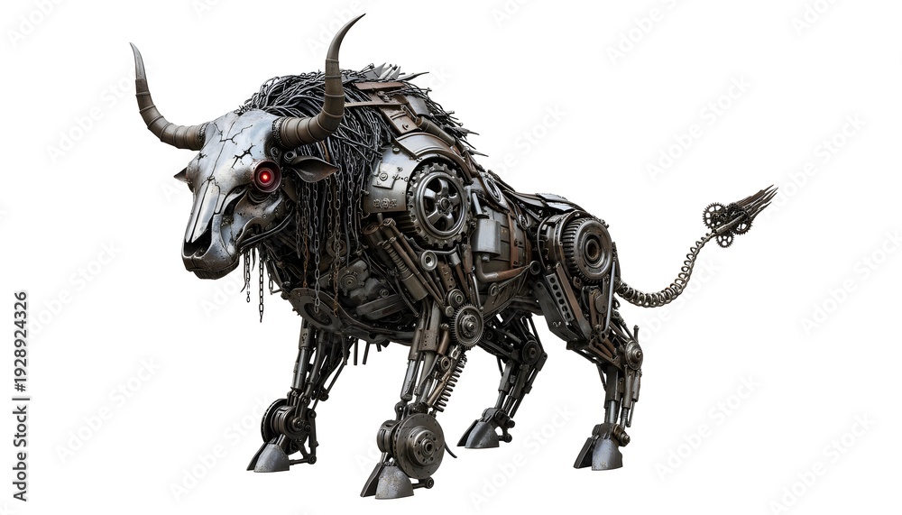 Fototapeta premium an animals crafted from scrap metal Created with Generative AI technology