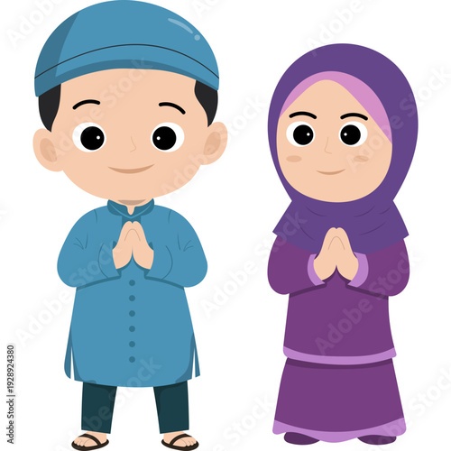 Muslim Children Greeting