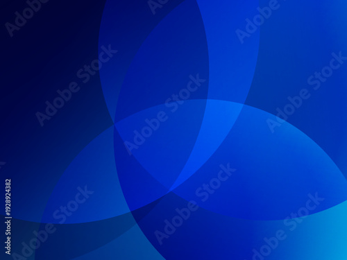 抽象背景 ブルーグラデーションに重なる半透明サークルのモダンデザイン ビジネスやテクノロジー向けベクター素材 / Abstract blue gradient background with overlapping transparent circles modern business technology vector