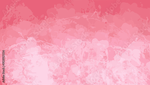 抽象背景 ピンクの水彩にじみグラデーションテクスチャが広がるやわらかなデザイン素材 バナーや美容系に使えるベクター / Abstract pink watercolor gradient background with soft textured wash for beauty banner and design vector
