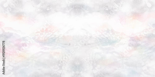 An abstract blue winter sky atmosphere filled with bright white snowflakes and beautiful cloud textures creates a heavenly Christmas background