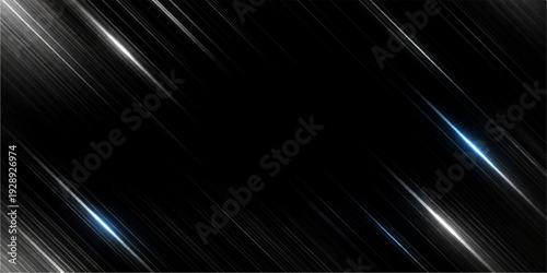 Abstract blue background featuring a digital wave of glowing lines and light patterns creates a bright motion effect on a textured backdrop