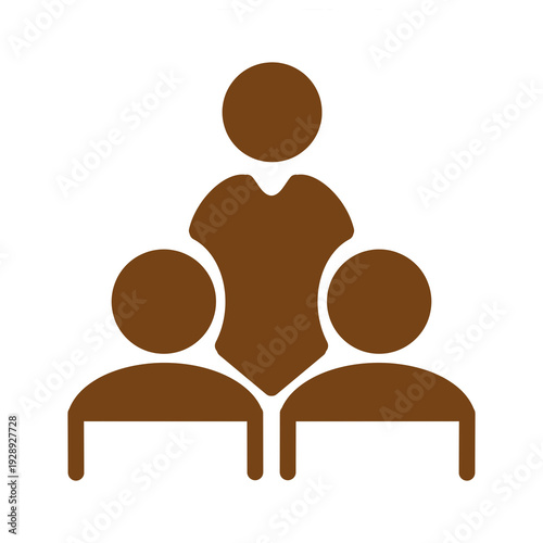 [Business Icons] Leadership Team Structure Icon / リーダーシップチーム構造アイコン