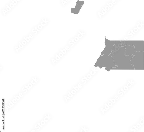 Equatorial Guinea Map Gray Single Color Vector