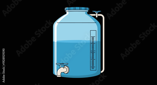 Water Storage Tank Level Indicator Illustration
