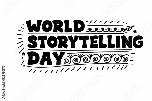 World Storytelling Day Vector, Books, Narration, and Creative Writing Design