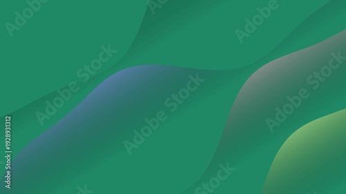 Modern abstract green background with wavy shapes and gradient