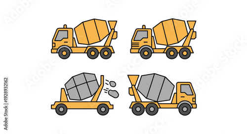 Concrete Mixer Line colorful modern art