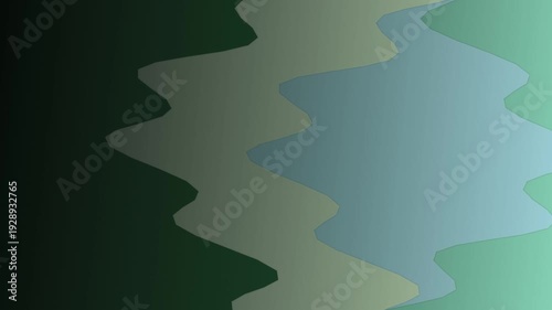 Modern abstract wavy background in green and blue shades