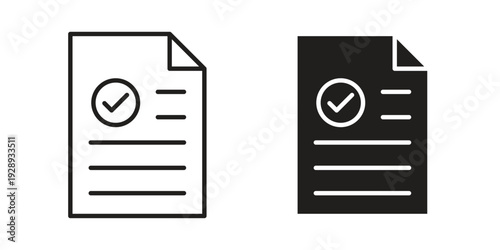 Approved document icon. Premium thin line vector illustrator. Vector EPS10
