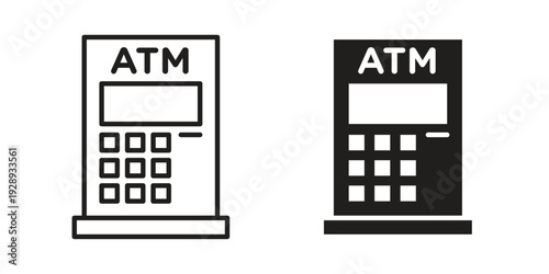 Atm icon. Premium thin line vector illustrator. Vector EPS10