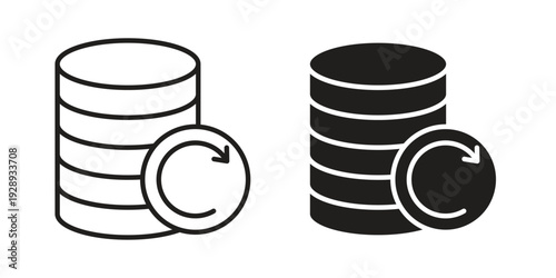Backup icon. Premium thin line vector illustrator. Vector EPS10