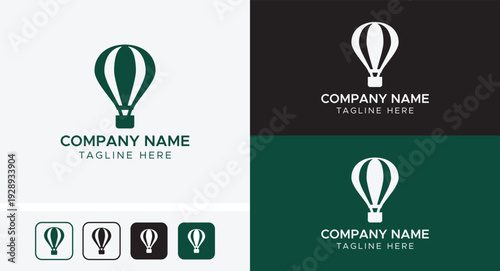 Parachute logo icon, sky flower parachute, sports air bird man fly parachute design symbol  