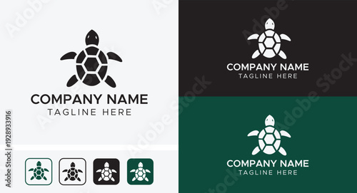 Turtle logo design inspiration with creative line style, Modern icon. Sea turtle illustration.