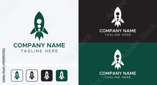 rocket launch vector logo icon design. rocket logo icon vector template for business start up creative logo