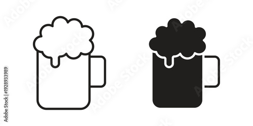 Beer mug icon. Premium thin line vector illustrator. Vector EPS10
