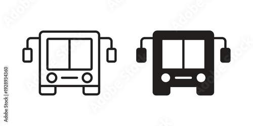 Bus icon. Premium thin line vector illustrator. Vector EPS10